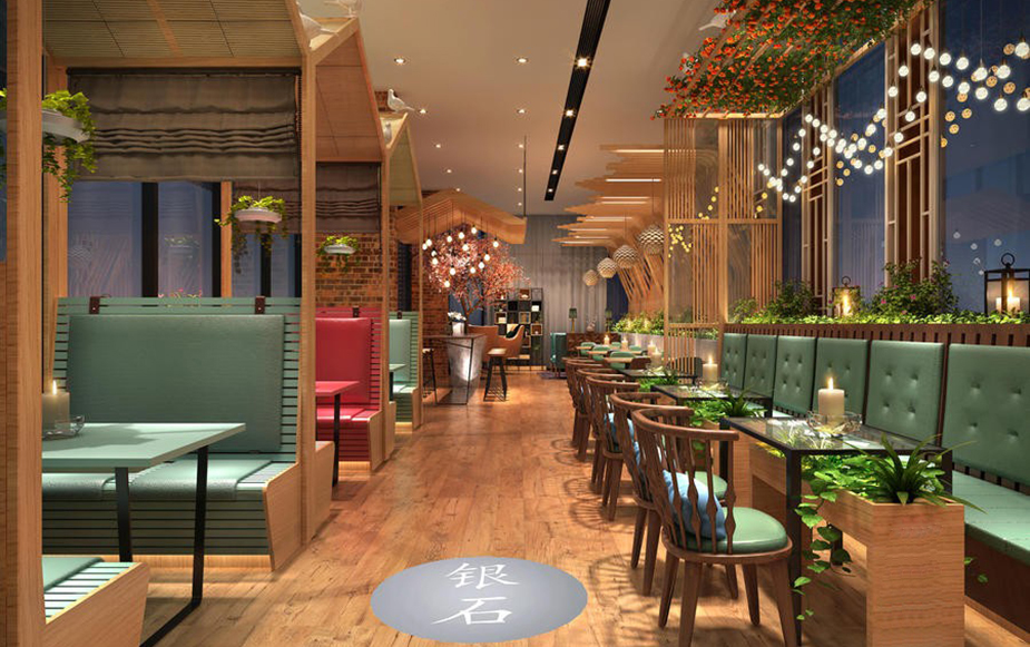 餐厅饭店设计效果图-餐厅店铺装修-深圳天泽装饰